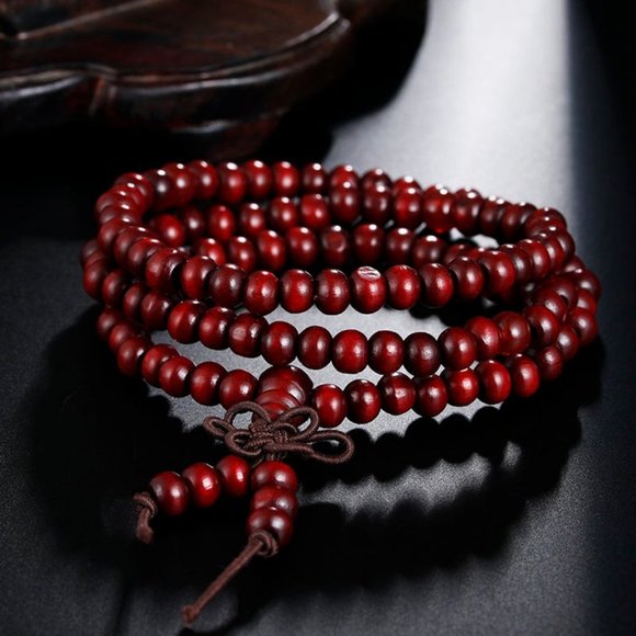 Red Sandalwood Tibetan Buddhist Mala Bra… - Picture 2 of 4